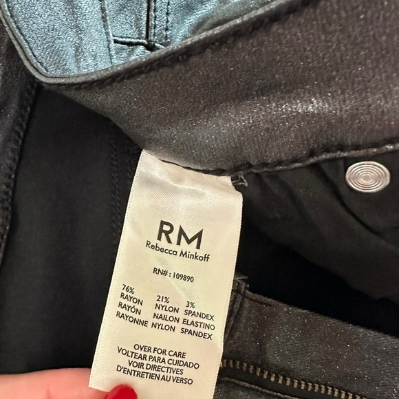 RM Rebecca Minkoff Black Shimmer Pants Size 12P - Picture 14 of 16